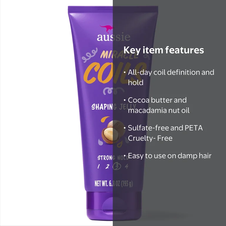 Aussie Miracle Coils Sulfate-Free Shaping Jelly with Cocoa Butter
