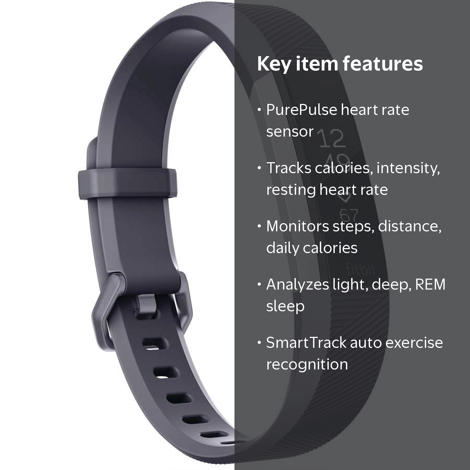 Fitbit Alta HR Heart Rate & Step Band - Large Blue/Gray - Walmart.com