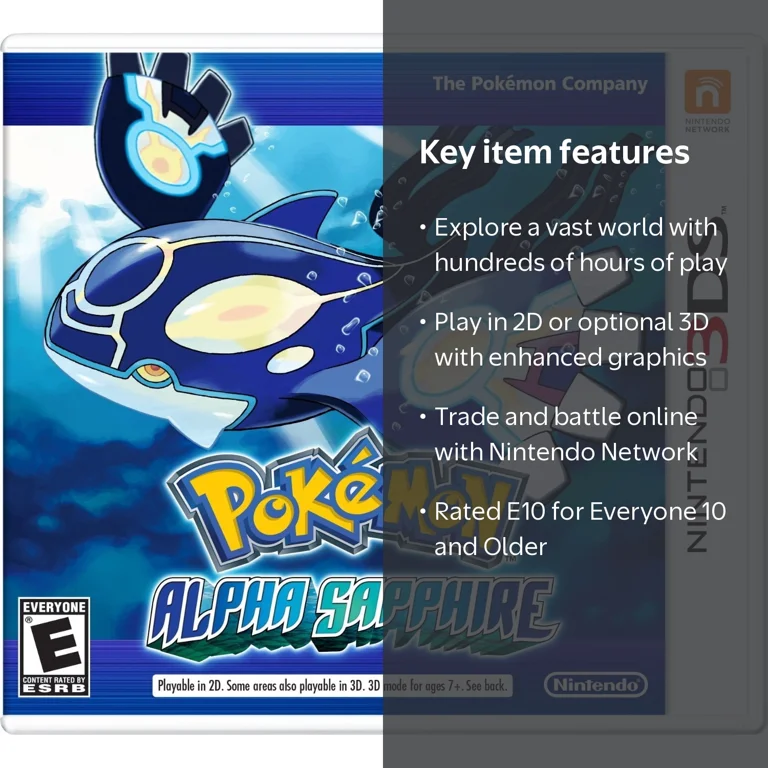 Nintendo, Pokemon Alpha Sapphire - Nintendo 3DS action adventure