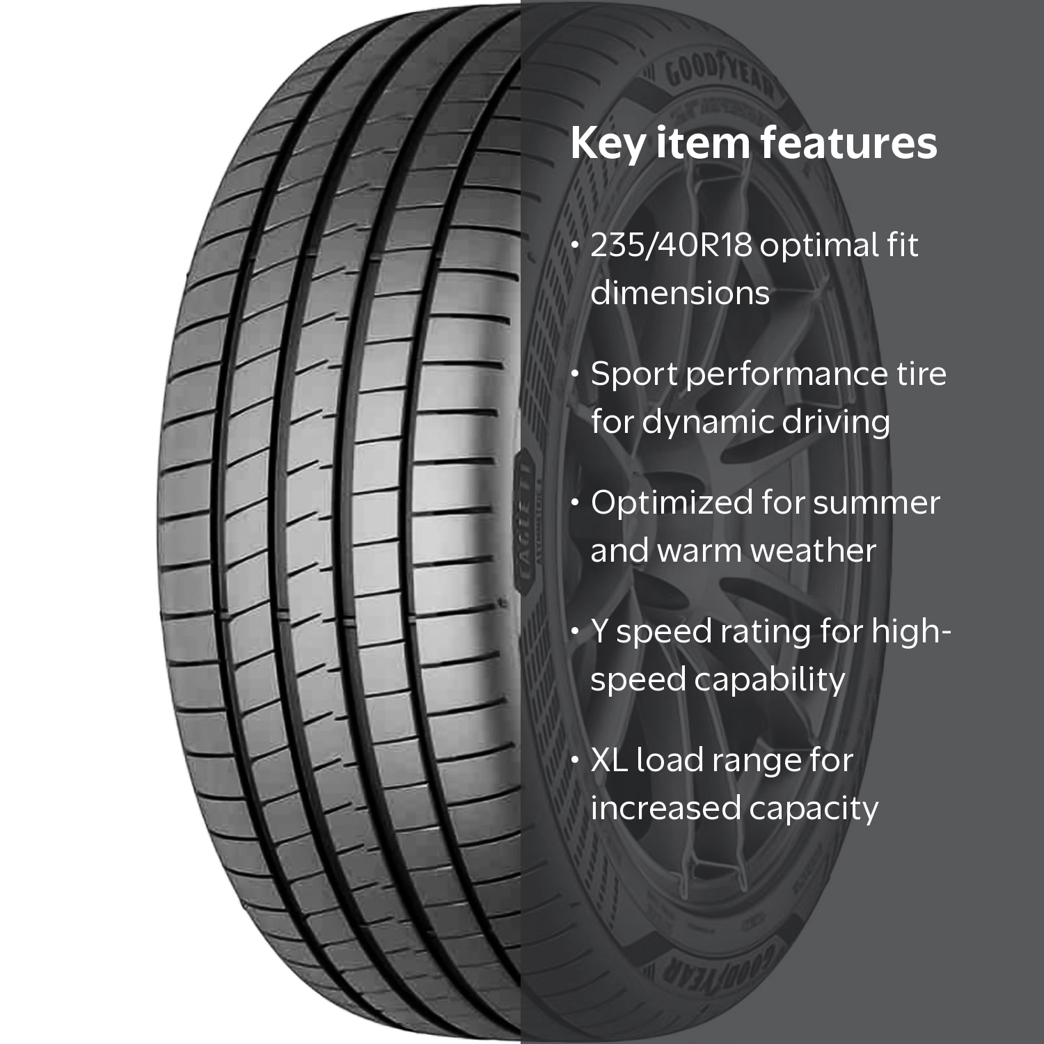 Goodyear Eagle F1 Asymmetric 6 235/40R18 - Walmart.com