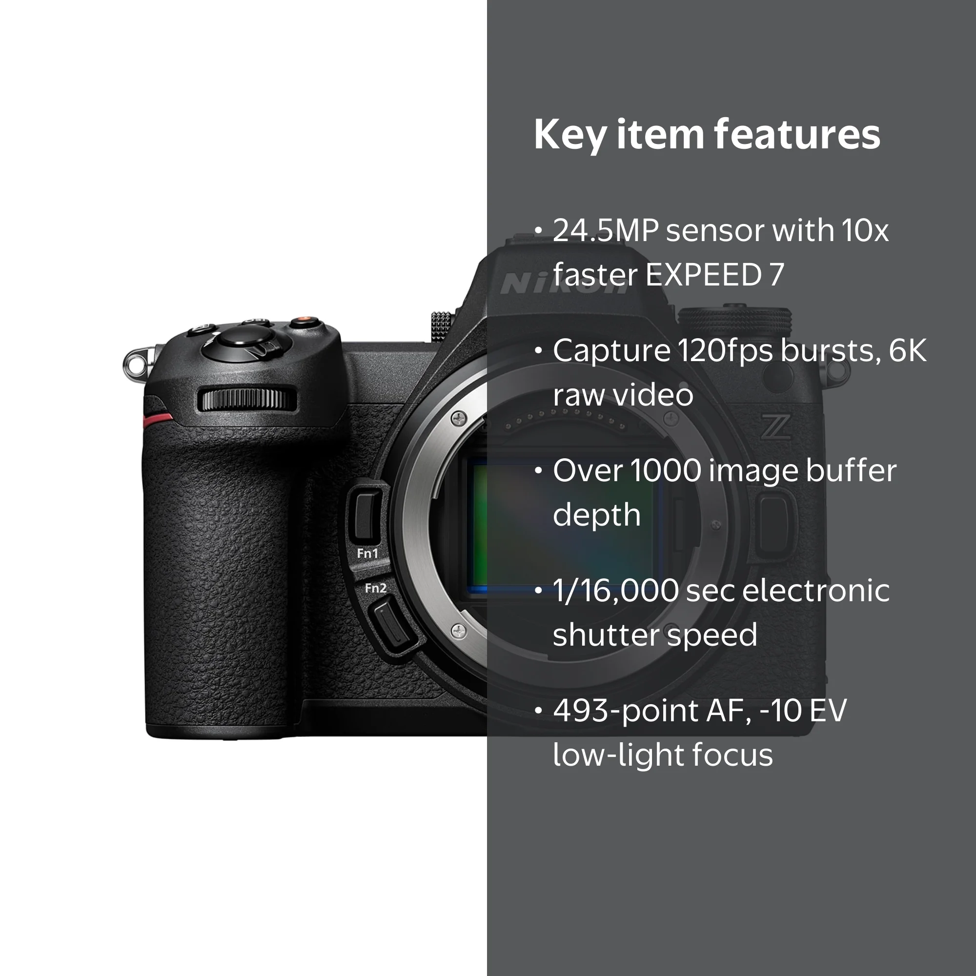 Nikon Z6III Mirrorless Camera 24MP Full Frame FX-Format Body Only