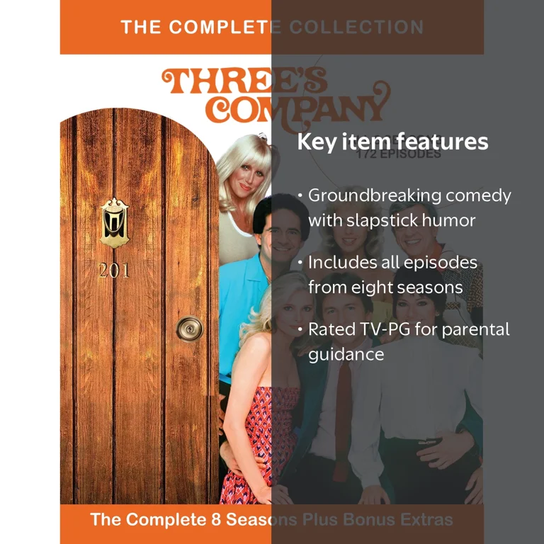 Three's Company: The Complete Series, Comedy, TV-PG, DVD, VEI