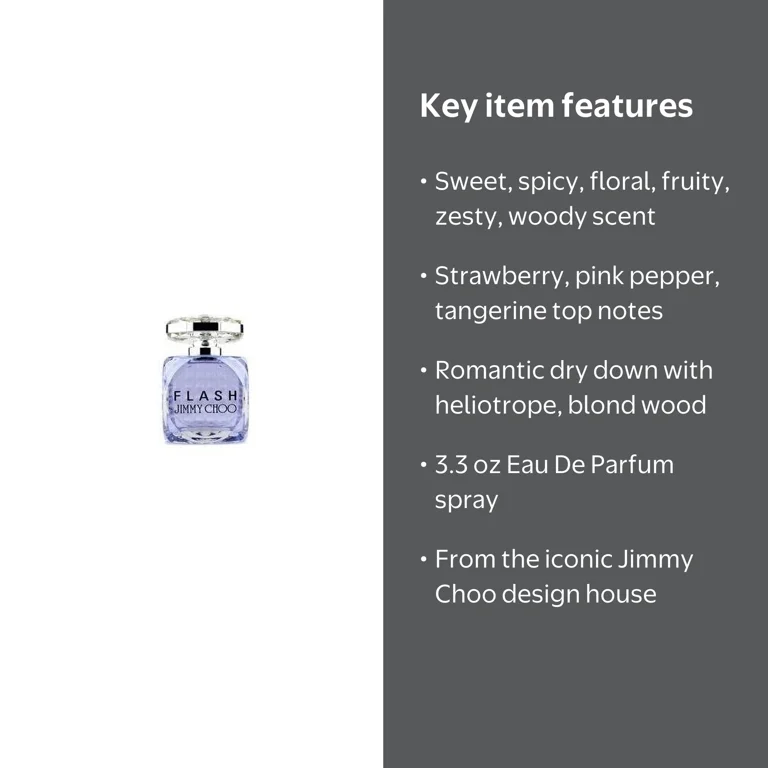 Jimmy Choo Flash Eau De Parfum Spray for Women, 3.4 oz - Walmart.com