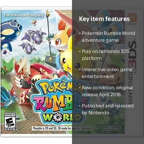 Nintendo, Pokemon Rumble World, 2016, Action & Adventure, 1 Player