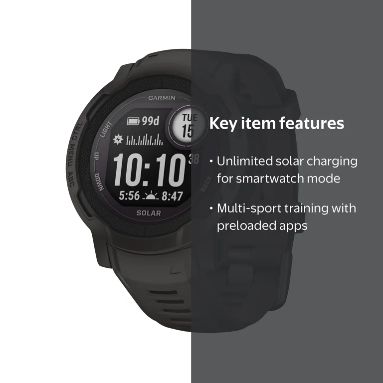 Free Shipping! Garmin Tactical Instinct 2 Solar Standard Edition
