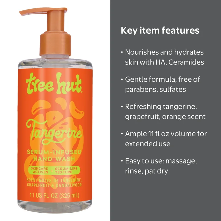 Tree Hut Tangerine Serum-Infused Hand Wash 11 fl oz with