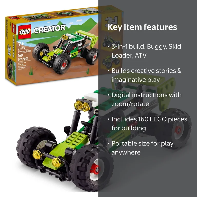 スカルスケーツ4枚セット LEGO Creator 3 in 1 Off-road Buggy, Transforms to ATV, Skid Loader
