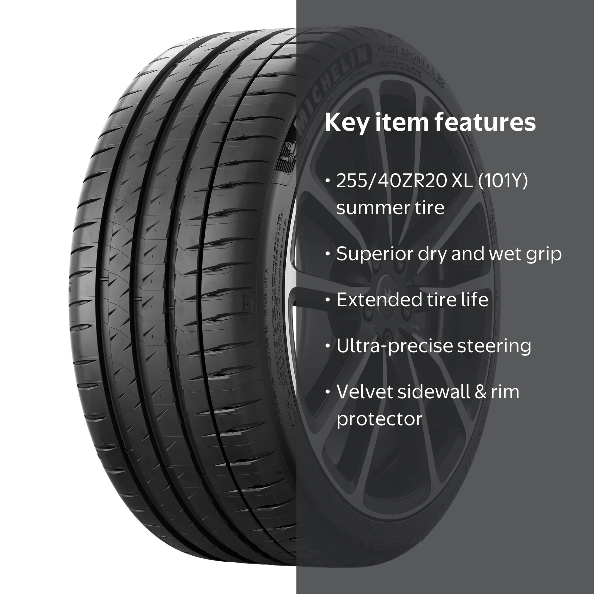 Michelin Pilot Sport 4 S Summer 255/40ZR20/XL (101Y) Tire