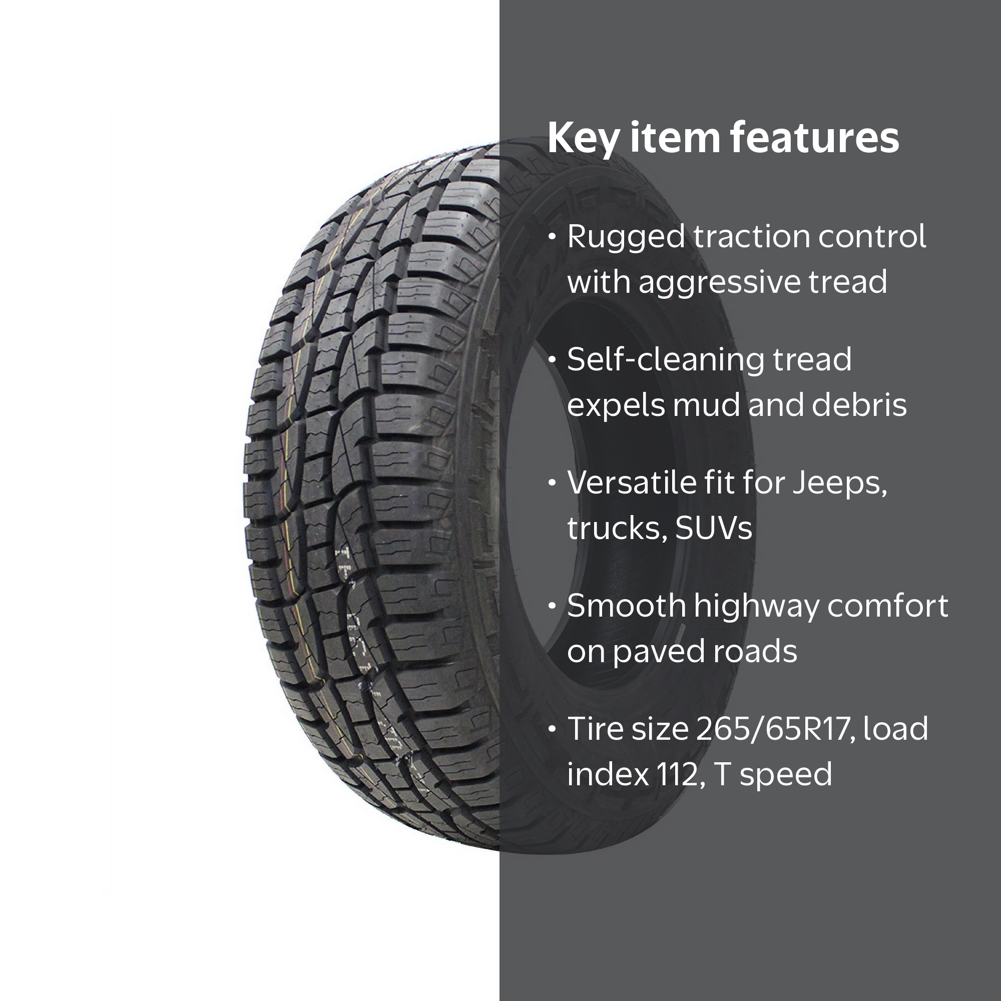 Crosswind A/T 265/65R17 112 T Tire - Walmart.com