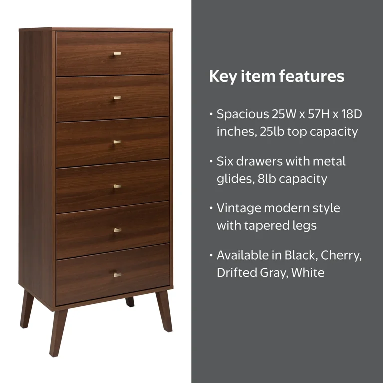 Prepac, Lingerie Chest, Cherry, 25