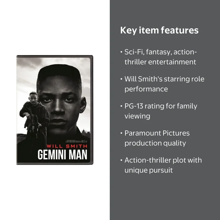 Paramount's Gemini Man (DVD) - Sci-Fi & Fantasy Action Movie