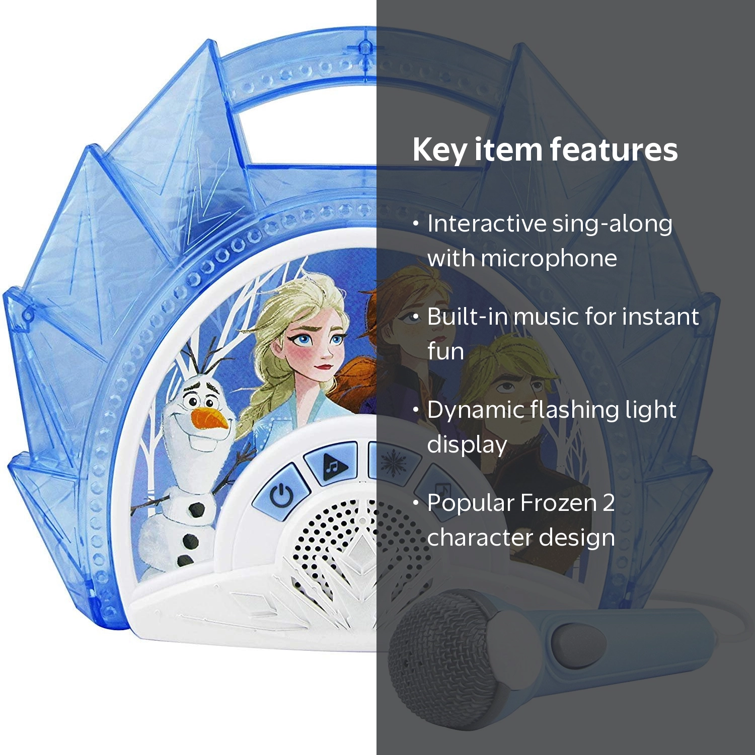 Disney's Frozen 2 Sing Along Boombox with Microphone for Kids