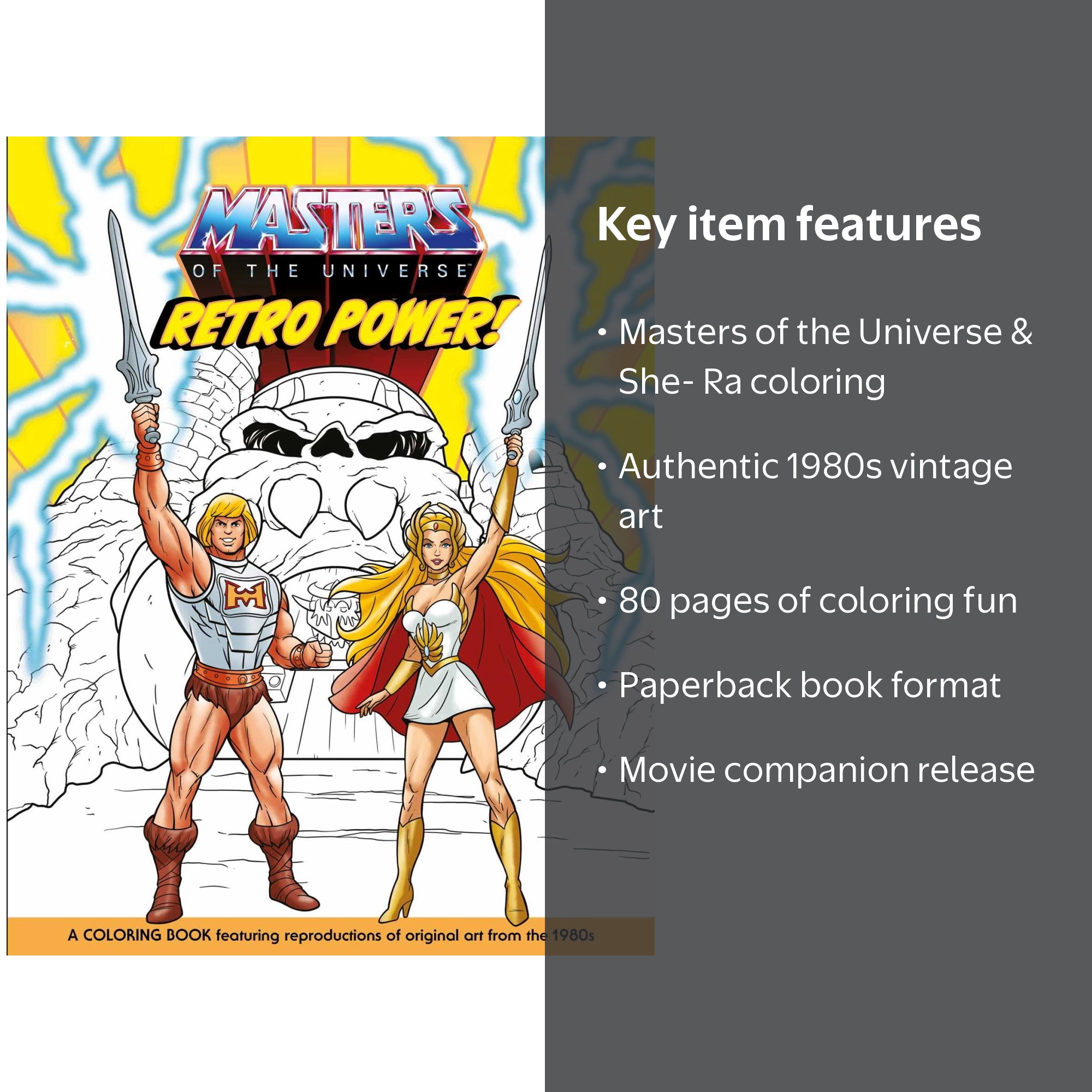 Masters of the Universe: Retro Power! Coloring Book, 80 pages