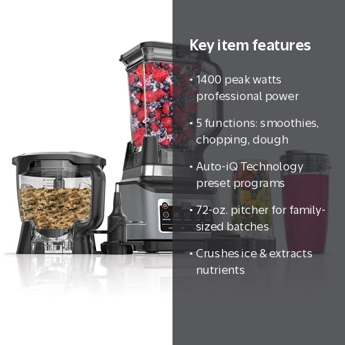 Ninja BN801 Professional Plus Kitchen System, 1400 WP, 5 Functions