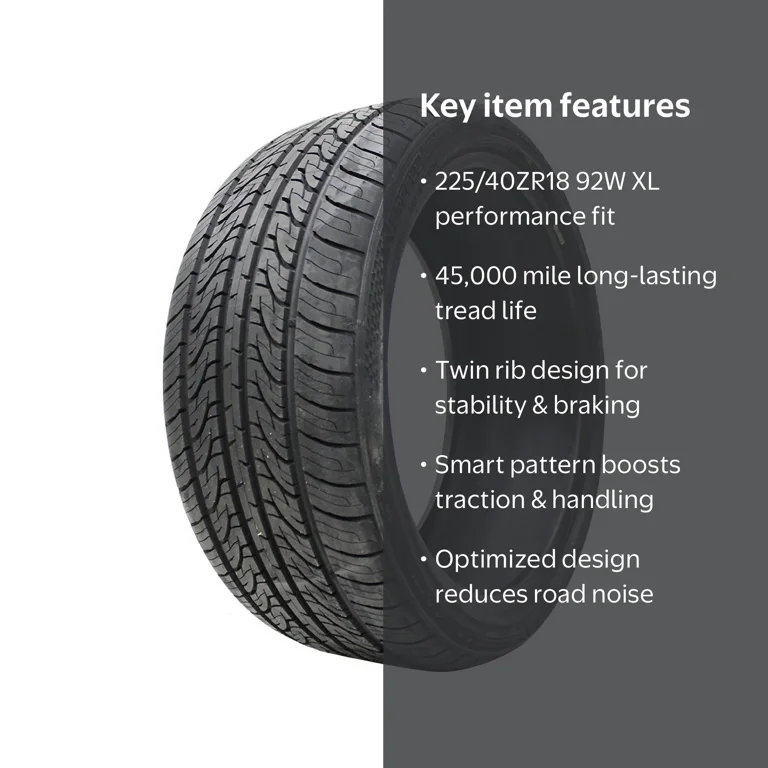 Vercelli II All Season 225/40ZR18 92W XL Passenger Tire - Walmart.com