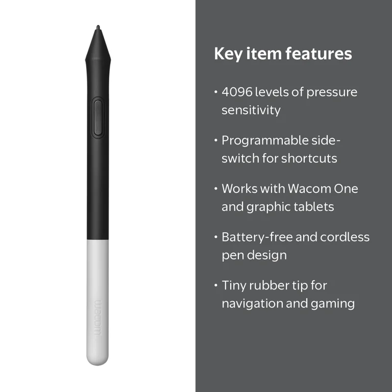 Wacom One Replacement Pen, Cordless Stylus for DTC133, Battery