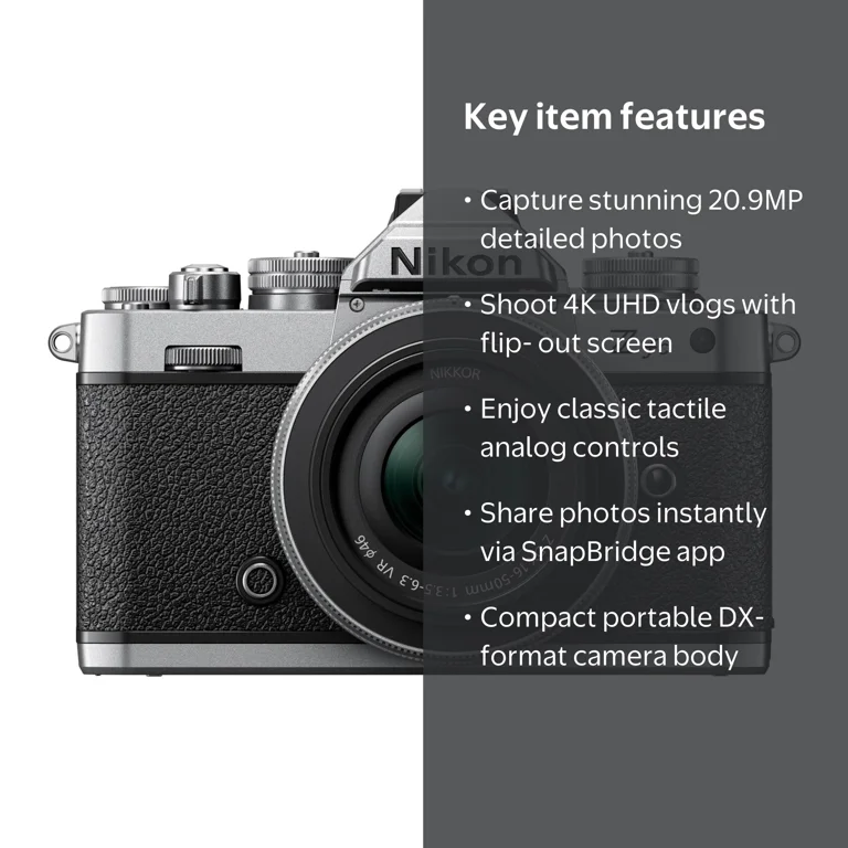 Nikon Z fc DX-Format Mirrorless Camera Body with NIKKOR Z DX 16