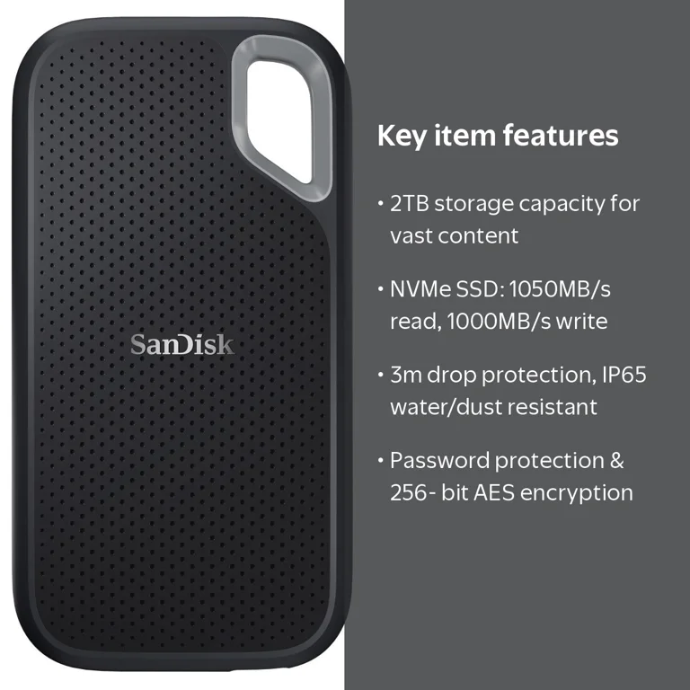 SanDisk Extreme Go Portable SSD, 2TB - Walmart.com SanDisk Extreme Go Portable SSD, 2TB - Walmart.com