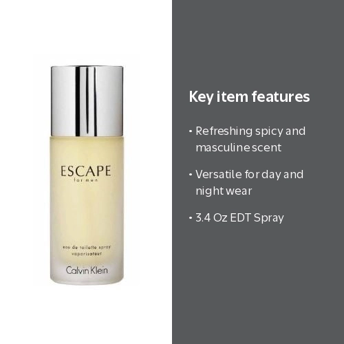   ESCAPE for men 香水 100ml Calvin Klein, Escape Cologne for Men, 3.4 Oz, Liquid, Other