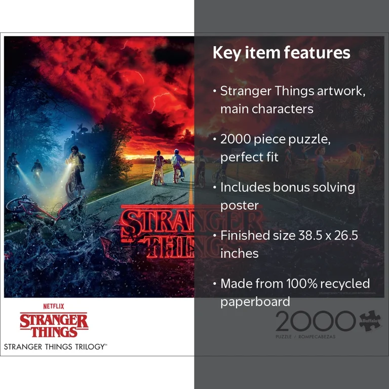 Buffalo Games 2000-Piece Stranger Things Jigsaw Puzzle - Walmart.com