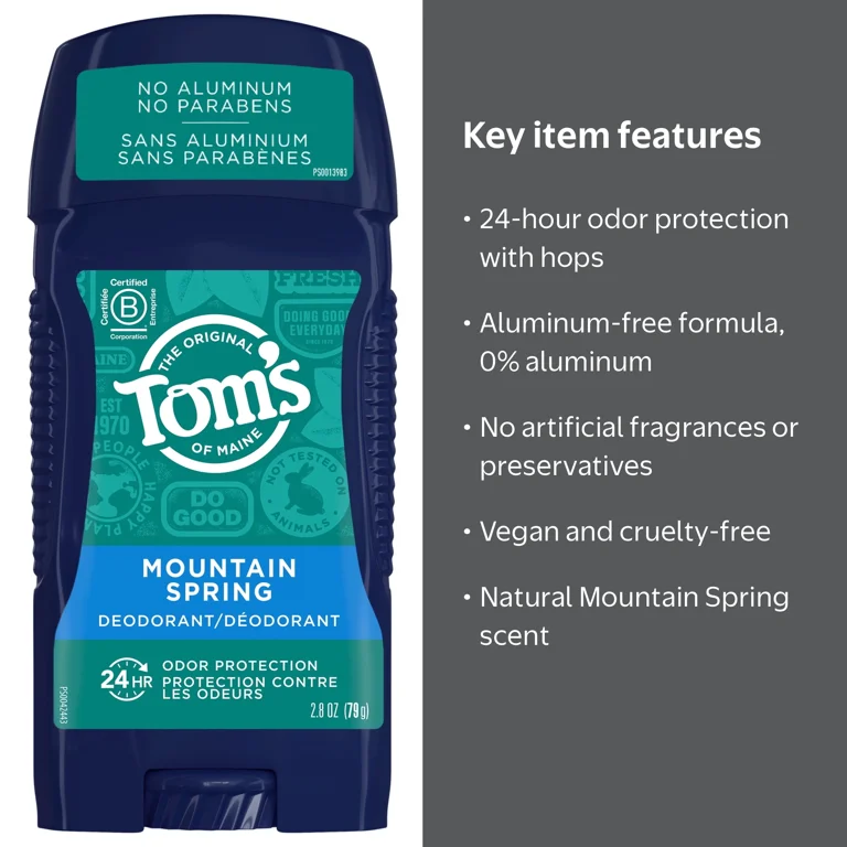 Tom's of Maine Long-Lasting Men's Deodorant, Aluminum-Free