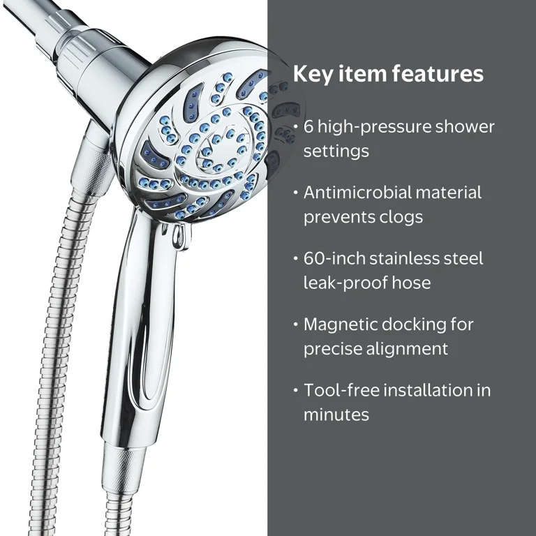 Magneton by AquaCare - High-pressure 6-setting Luxury Handheld