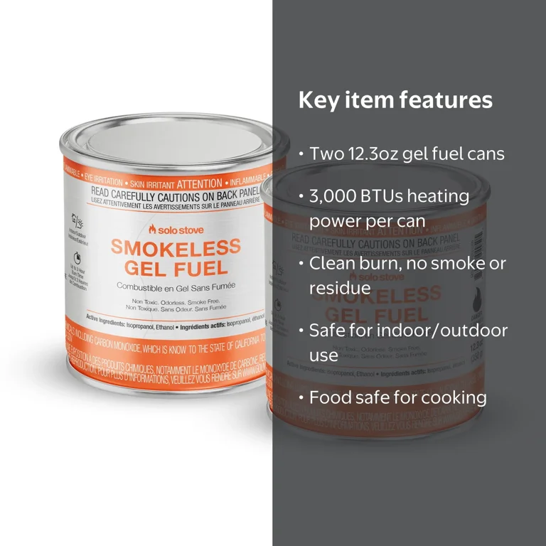 Solo Brand 2 Pack of Pure Gel Fuel, 12.3 oz each - Walmart.com