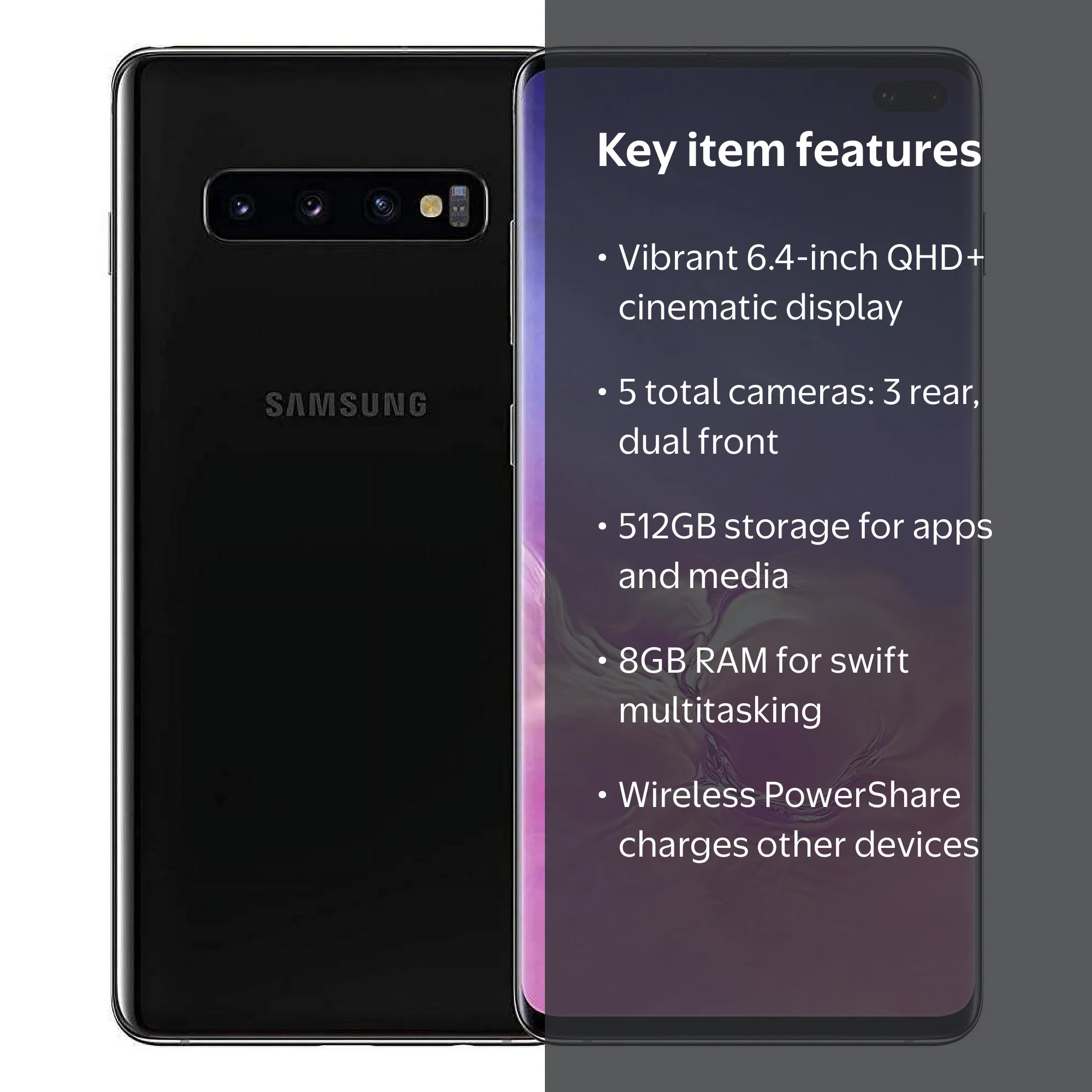 Samsung Galaxy S10 Plus (SM-G975F/DS) 512GB 8GB RAM Factory