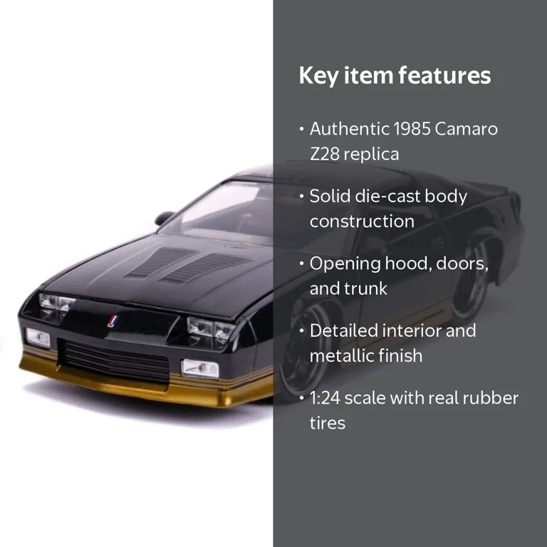 Jada Toys Big Time Cars Premium Diecast 1985 Chevrolet Camaro Z28