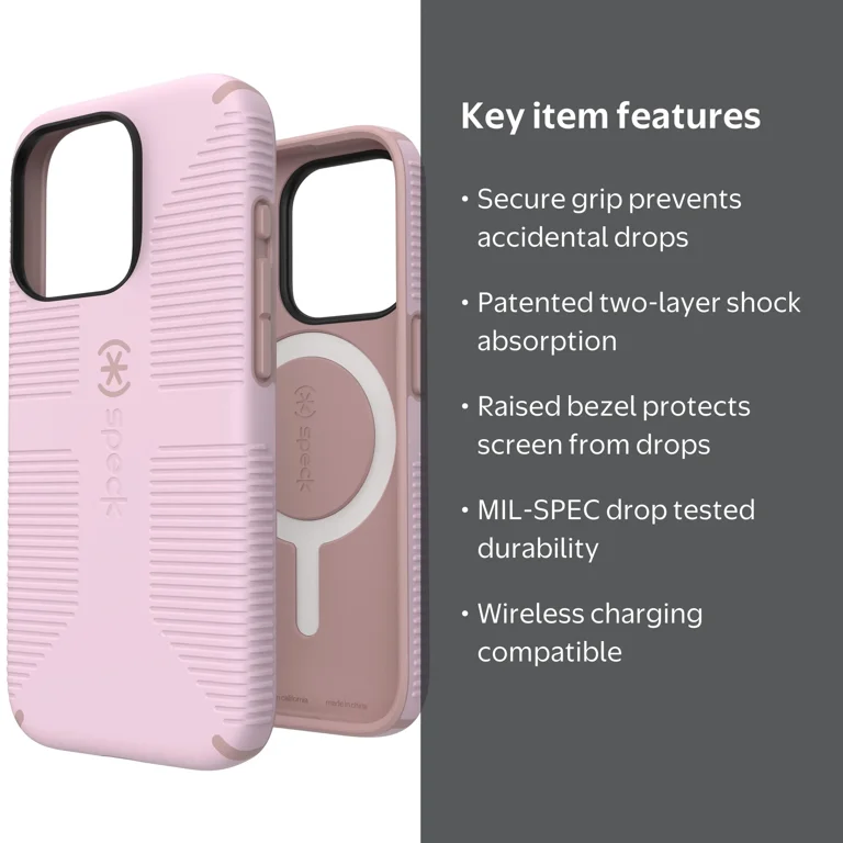 Speck, MagSafe Grip Case, for iPhone 15 Pro, Soft Lilac - Walmart.com