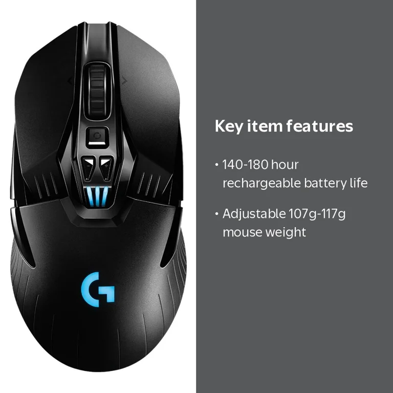 Logitech G, Wireless Gaming Mouse, HERO 25K Sensor, LIGHTSYNC RGB