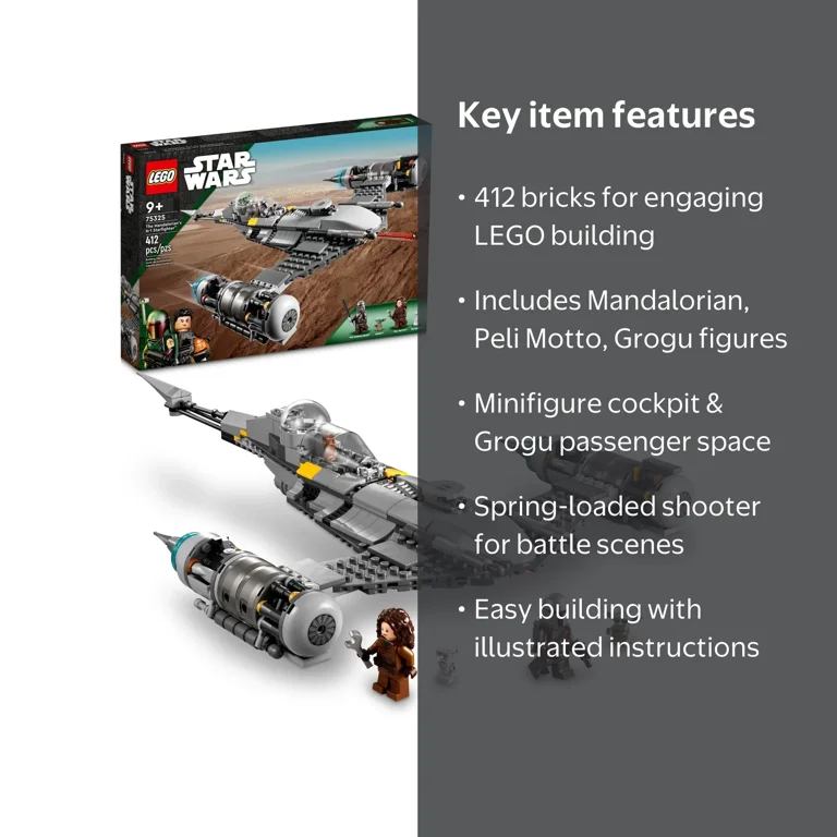 LEGO, Star Wars The Mandalorian's N-1 Starfighter 75325 Building