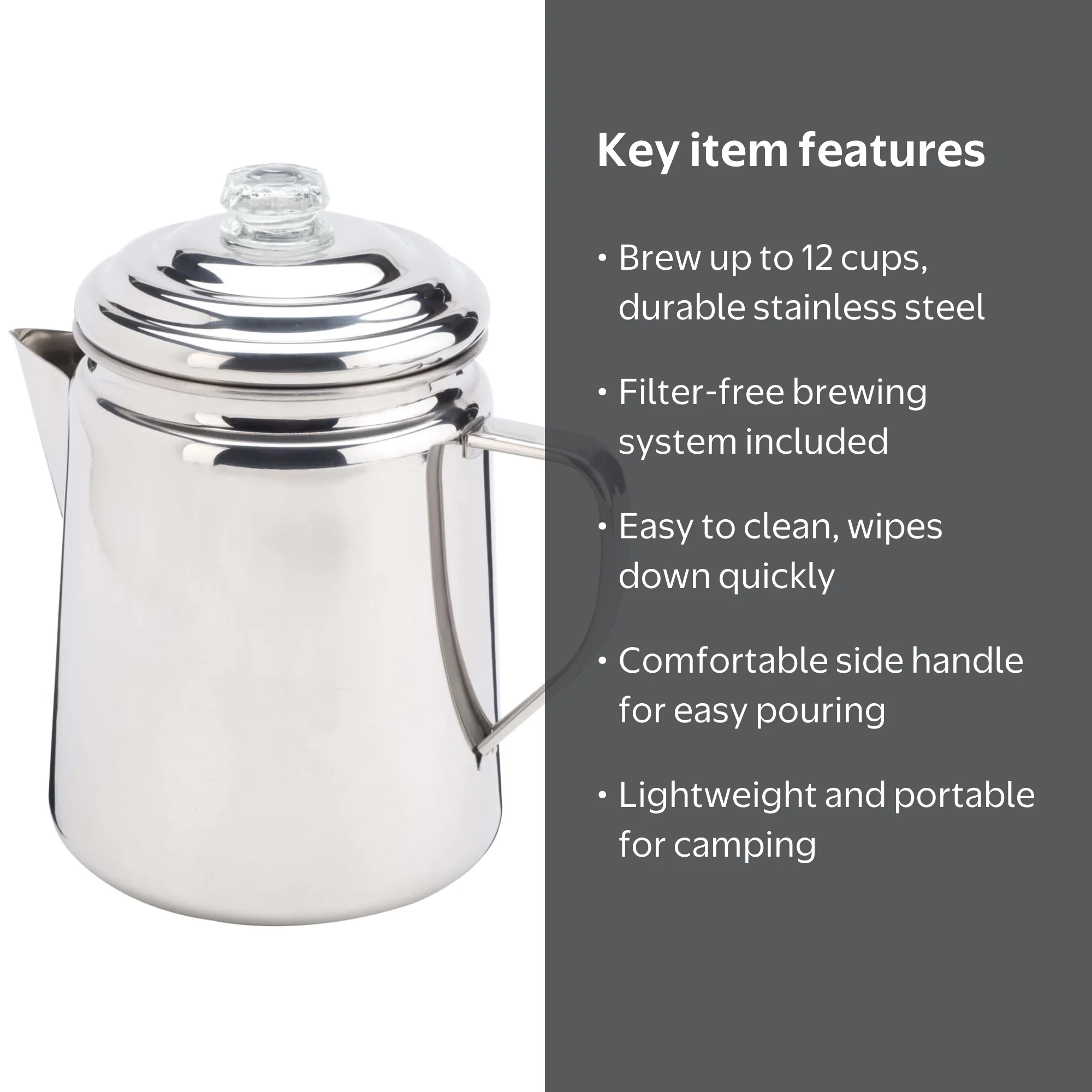 ★激レア☆新品☆Coleman Coffee Percolator set★ Amazon.com: Coleman Stainless Steel Coffee Percolator, 12-Cup