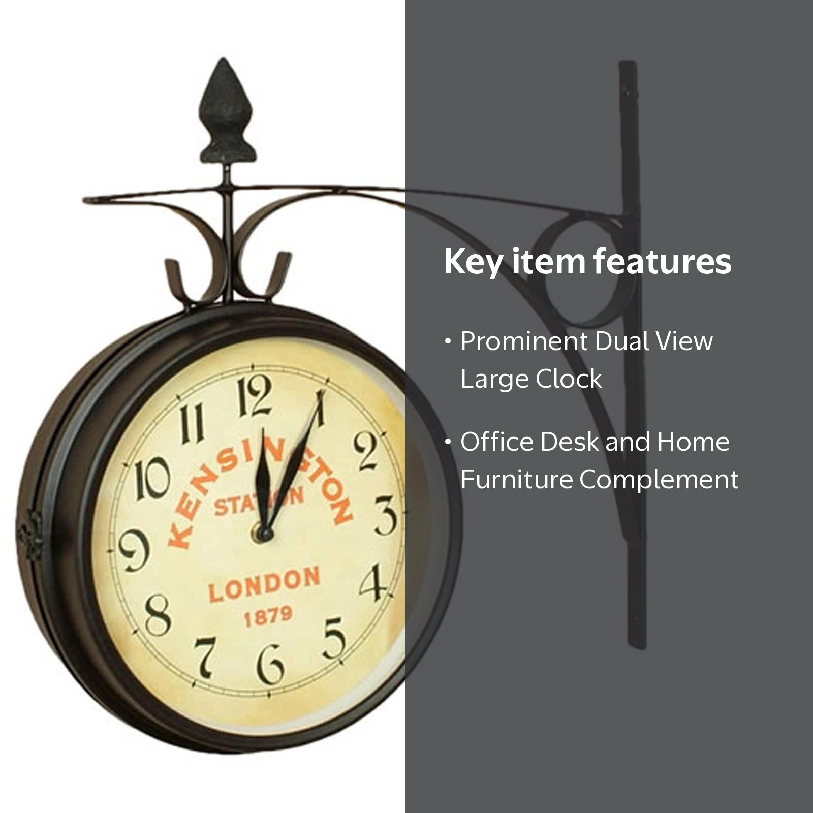 Kensington Station Double Side clock (Large) - Walmart.com