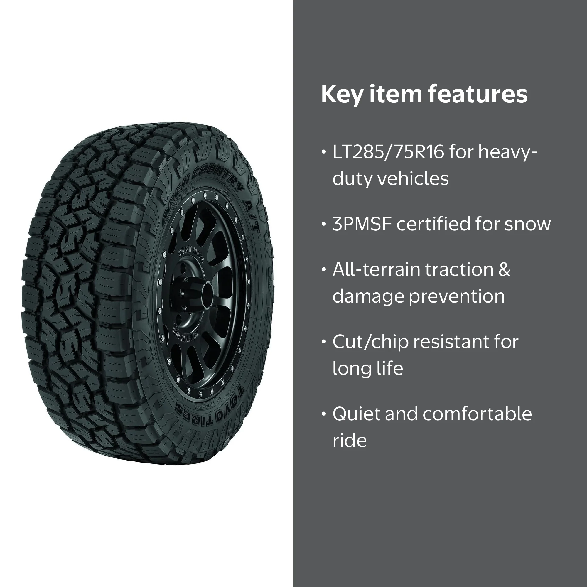 Toyo Open Country A/T III LT285/75R16 126R Tire, Fits 2006-09