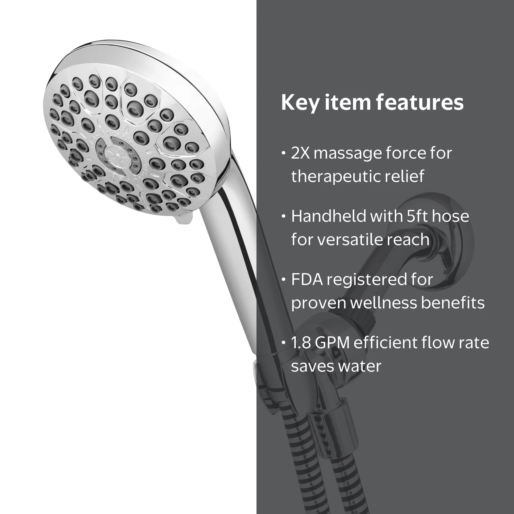 Waterpik PowerPulse Massage Hand Held Shower Head, XSP-753E