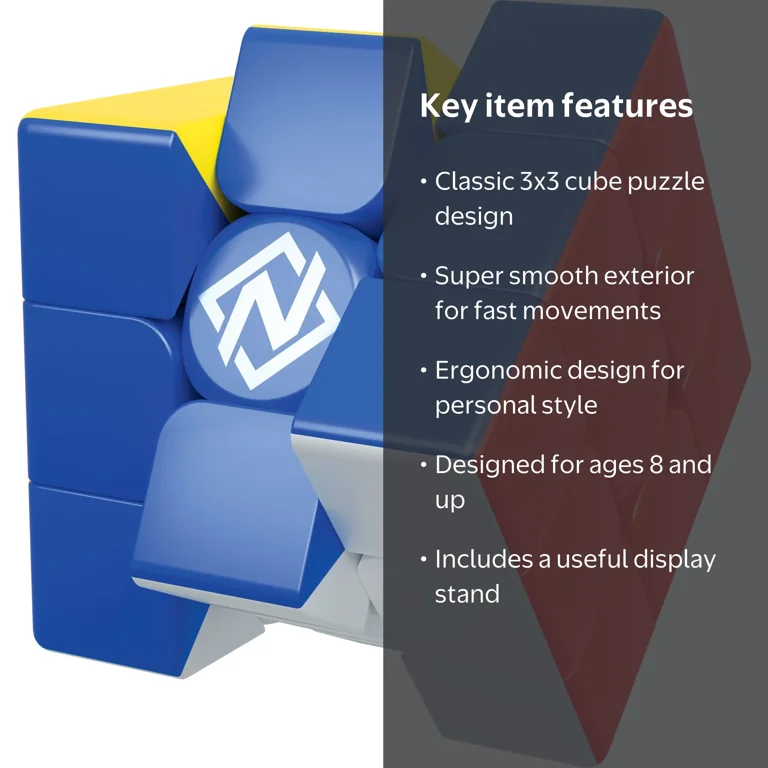NEXcube 3x3 Classic Puzzle Cube - Super Smooth Technology Unlocks