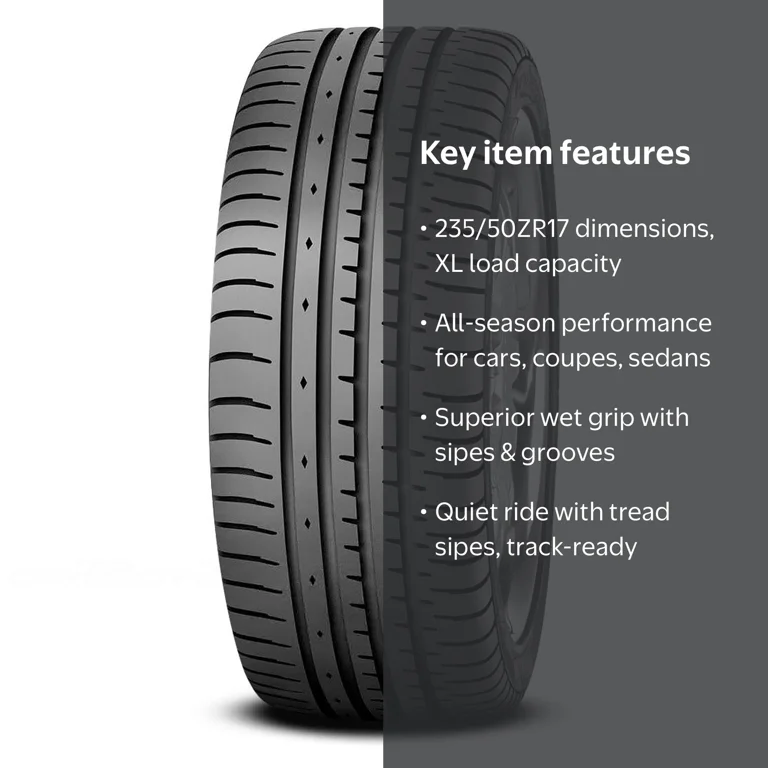 Accelera, Passenger Tire, 235/50ZR17, All Season, XL - Walmart.com