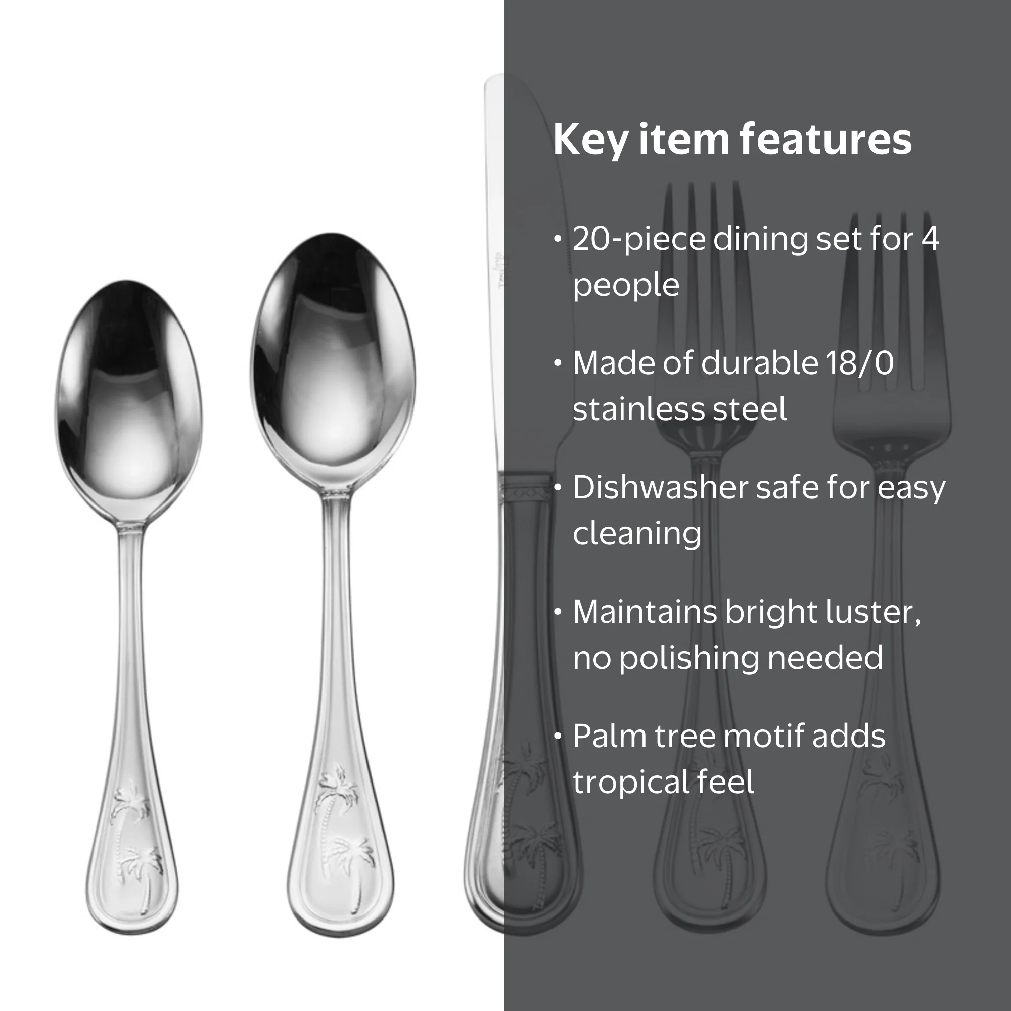 International Silver, Flatware Set, 20 PC, Service for 4 - Walmart.com