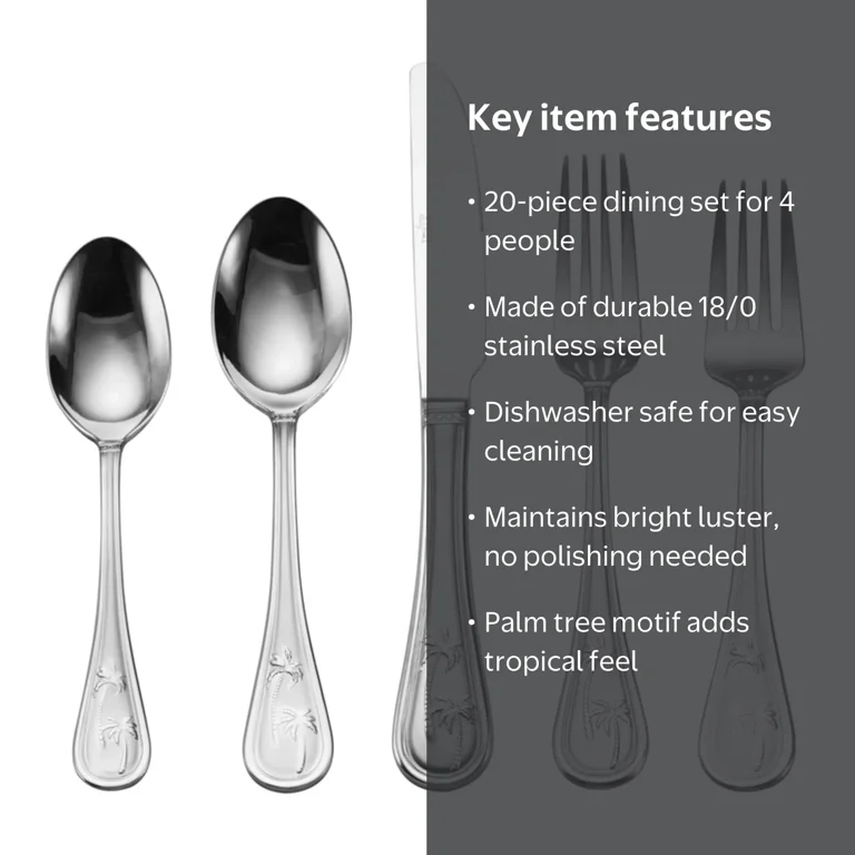 International Silver, Flatware Set, 20 PC, Service for 4 - Walmart.com