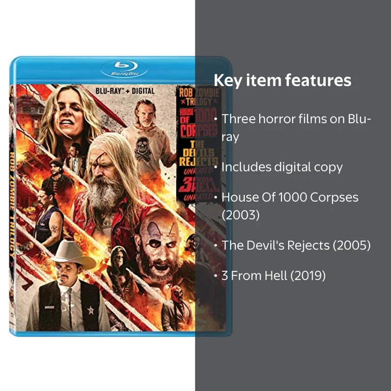 【中古】Rob Zombie Triple Feature [DVD] Rob Zombie Horror Collection Trilogy Blu-ray - Walmart.com