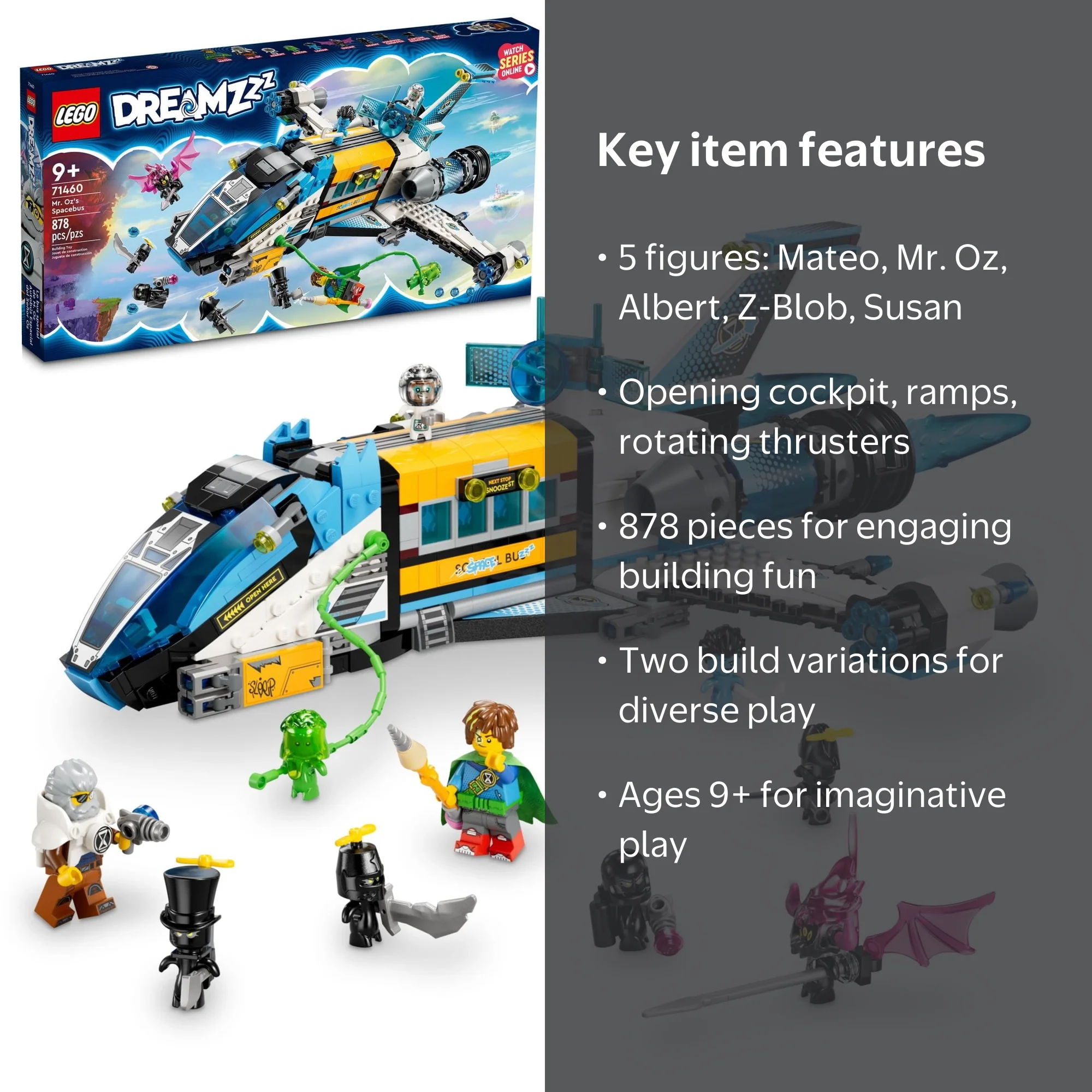 LEGO DREAMZzz Mr. Oz's Spacebus 71460 Building Set, Spaceship Toy