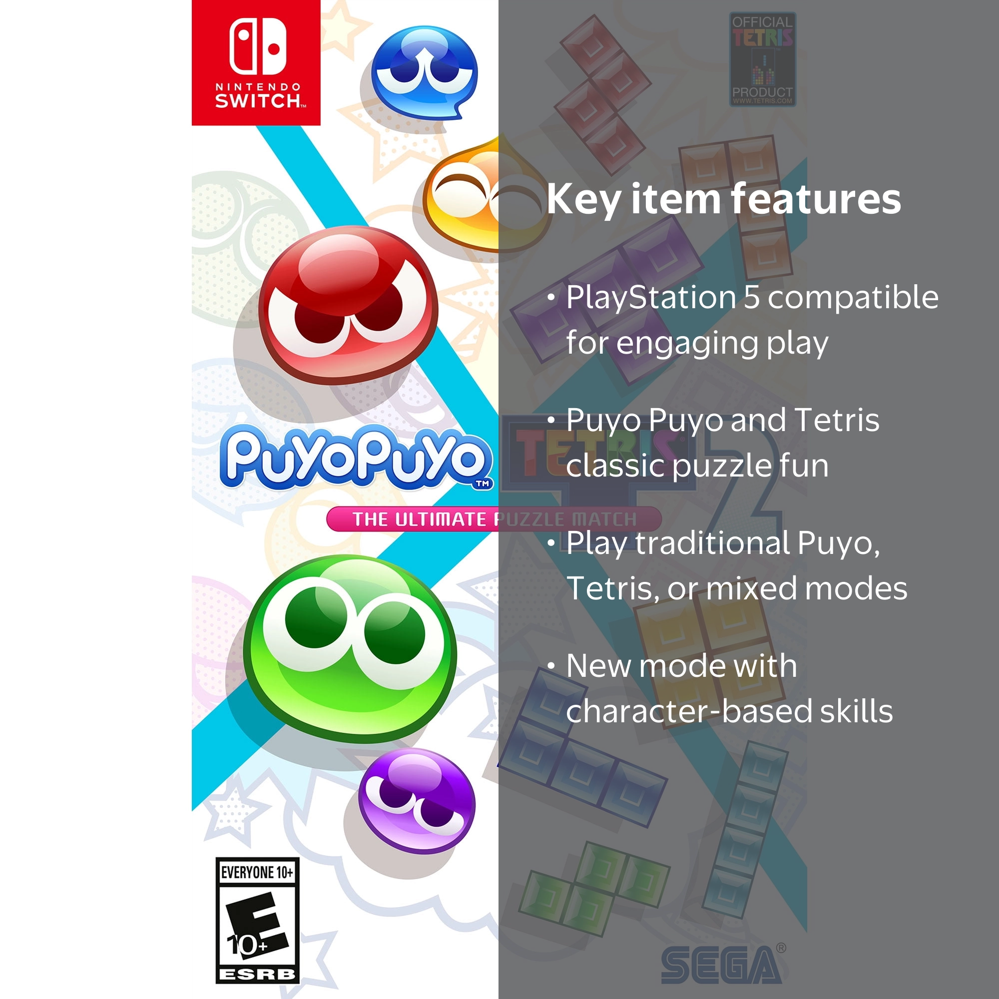 Puyo Puyo Tetris 2: Fun Family Arcade Video Game for Nintendo