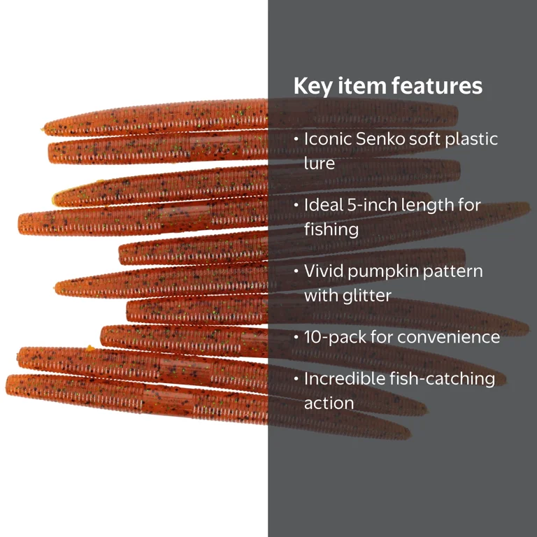 Gary Yamamoto Custom Baits Yamasenko 5 in. Pumpkin + more