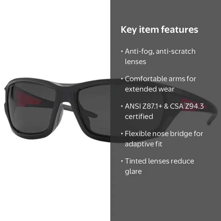 Milwaukee Safety Glasses, Tint Hi Performance, Anti-Fog Durable