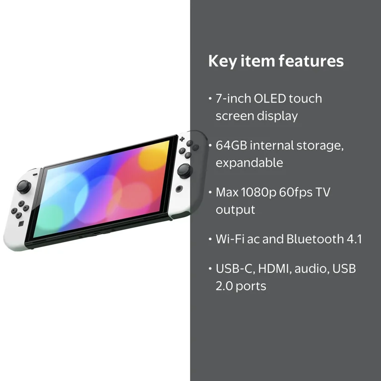 Nintendo Switch OLED - Home TV Game Console - Full HD - Black