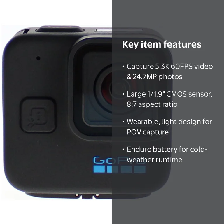 GoPro, HERO11 Black Mini, 5.3K, Compact Action Camera - Walmart.com