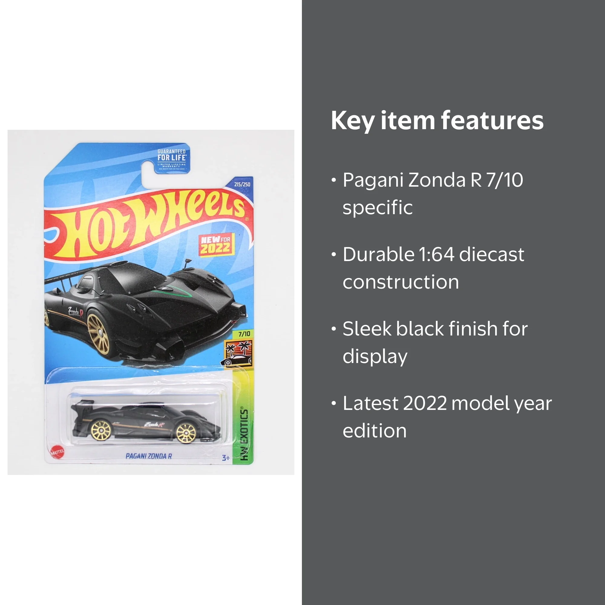 Premium Hot Wheels Pagani Zonda R Black 2022 Line HW Exotics
