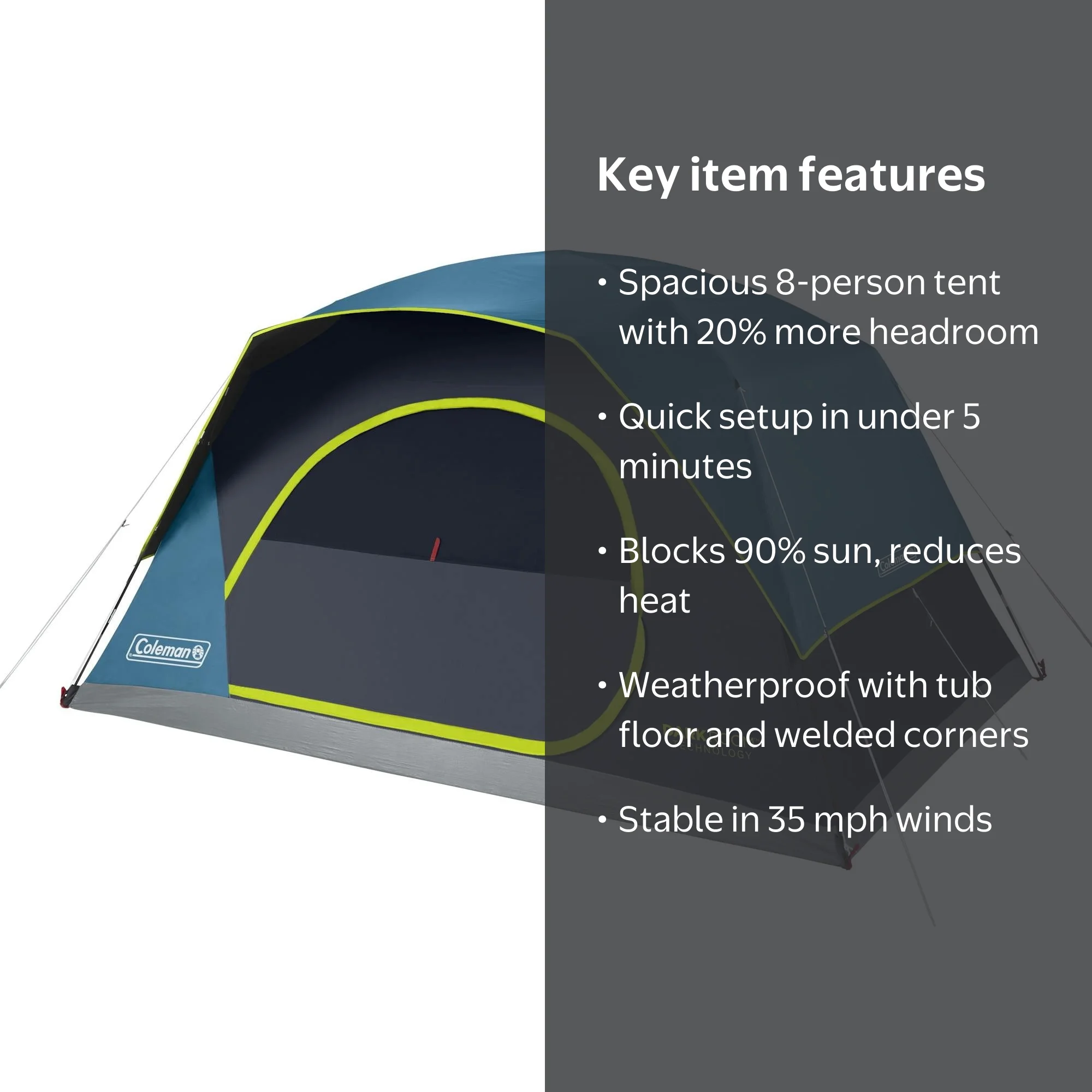 Coleman, Camping Tent, 12 x 9 ft, Dark Room™ Technology - Walmart.com