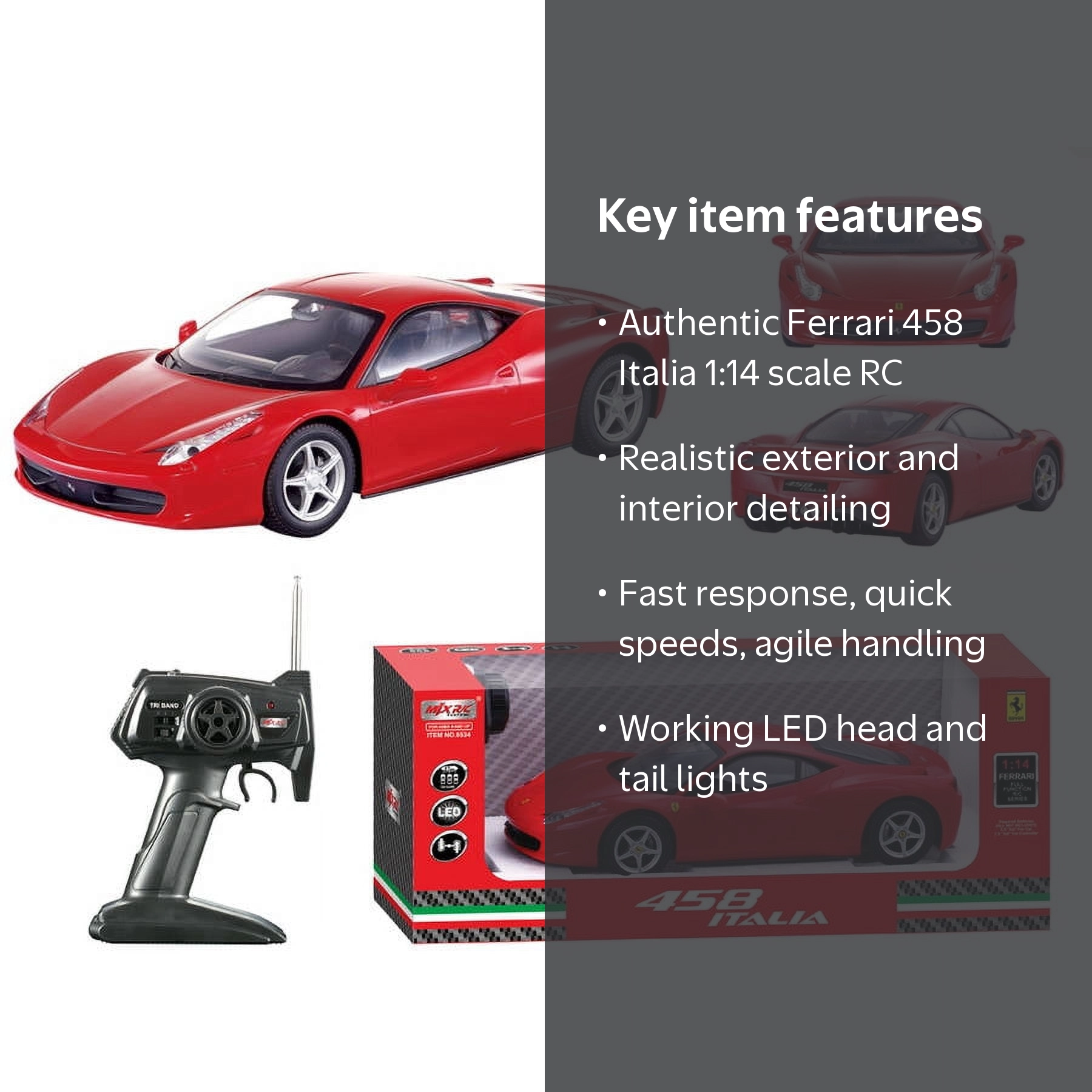 Ferrari Remote Controlled Car 458 Italia R/C Car 1:14 Scale